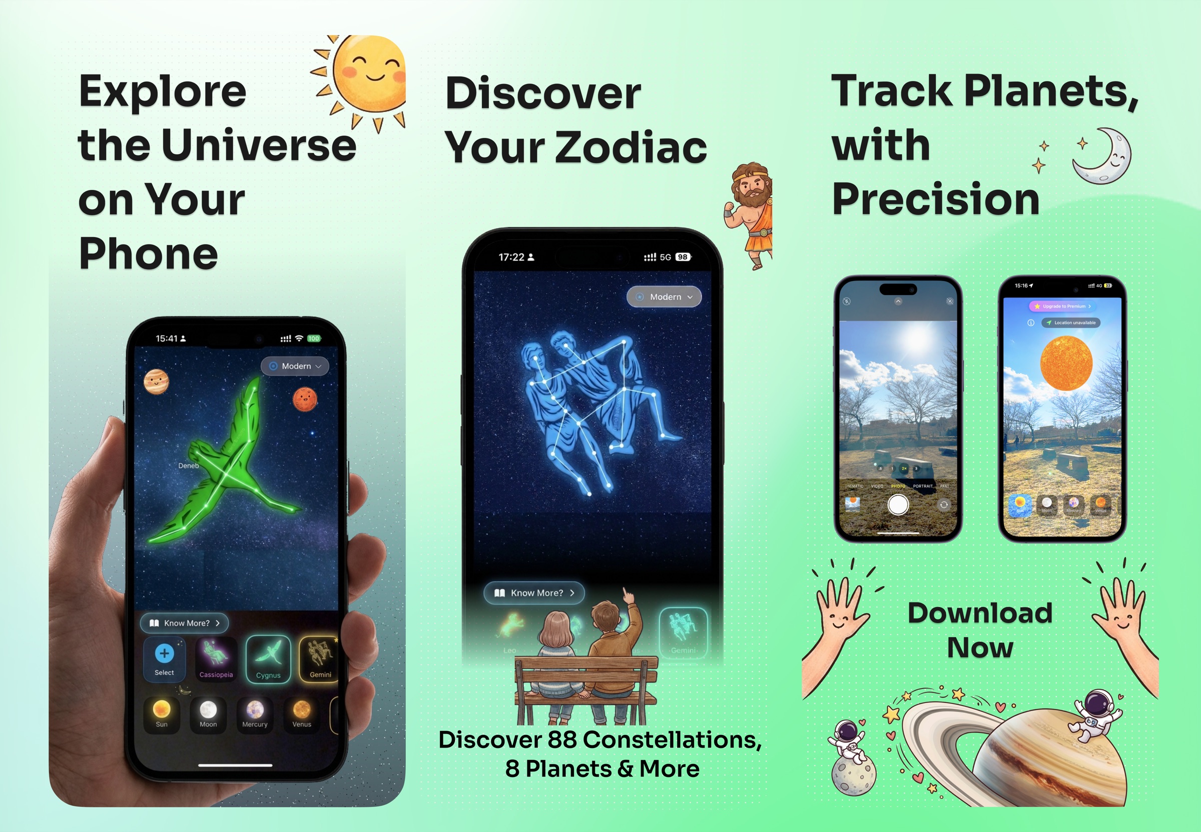 SkyMap on iPhone: constellations, zodiac, and live planet tracking
